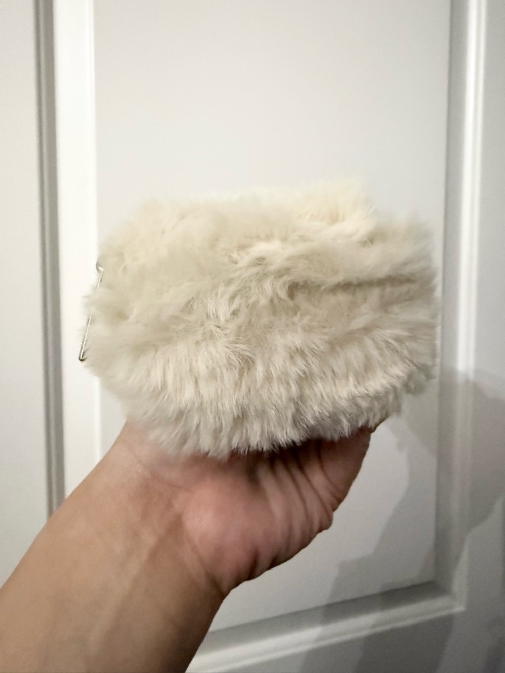 lululemon athletica Cream Faux Fur Mini Backpack Key Pouch - Picture 3 of 6